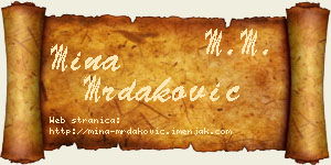 Mina Mrdaković vizit kartica